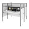 Bestar Bestar Pro-Biz 63W Office Cubicles with Gray Tack Boards and High Privacy Panels in white 100870DG-17 - alternate 1